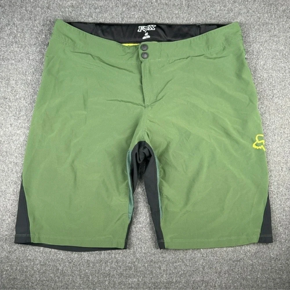 Fox Racing Attack MTB Shorts Mens 40 Green Black Mountain Bike Cycling Trail